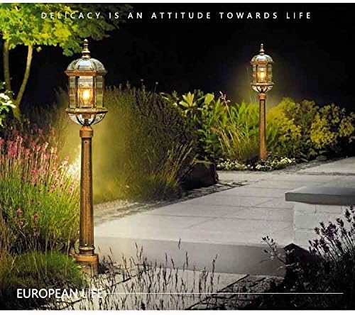 SJYDQ חיצוני מנורת דשא אופנה גן אורות דרכים מרפסת תאורה דקורטיבית בחצר האחורית וילה מסדרון חצר אור