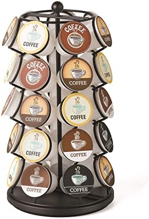 קרוסלה תרמיל קפה מגניבות-תואם עם כוסות, 35 אחסון חבילת תרמיל & מגבר; מגש מתגלגל מכשיר גדול