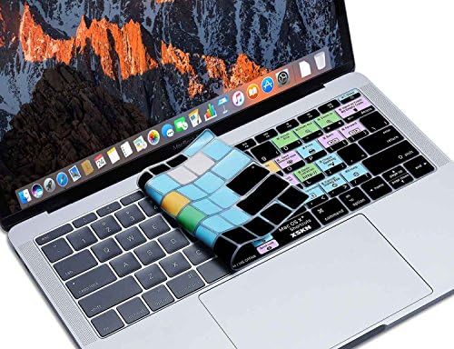XSKN קיצור דרך MAC OS X כיסוי עור מקלדת לאפל MacBook Pro 13 ו- Apple MacBook 12
