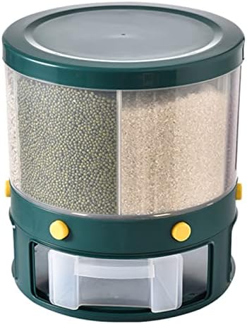 מתקן אורז אורז מיכל אורז אחסון 10 ק ג מטבח מזון אחסון מיכל מסתובב פחיות עבור בתפזורת דגנים תבואה