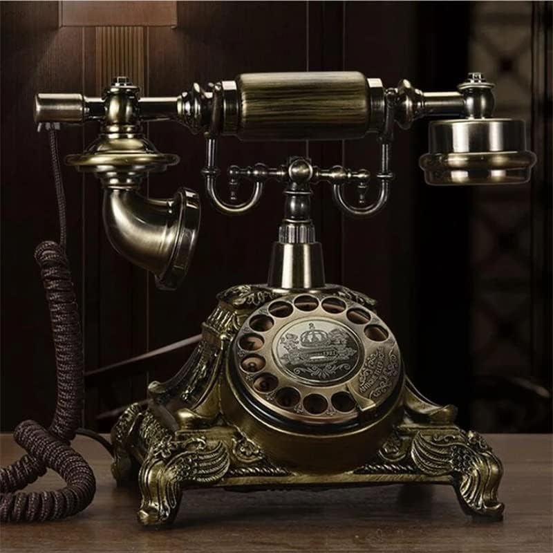 Houkai European Antique Dial Rotary חיוג טלפון קבוע ישן רטרו הביתה