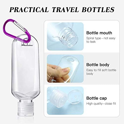 בקבוקי קאבילוק בוטלים מכולות נסיעות ניידות אטומות דליפה בקבוקי פלסטיק ריקים 10 יחידות מכולות נוזליות