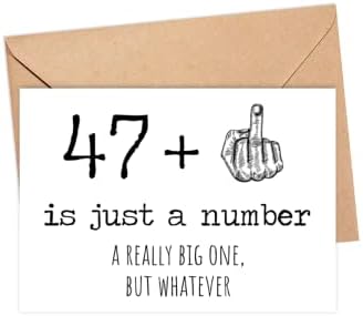 כרטיס יום הולדת 48 - 48 הוא רק מספר גדול באמת אבל מה שלא יהיה - כרטיס יום הולדת בן 48 - יום הולדת מצחיק - כרטיס