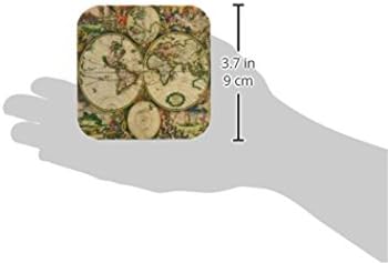 3 ורד_7425_4 מפת העולם 1689 תחתיות אריחי קרמיקה, סט של 8