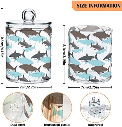 כרישים מחזיק כותנה מחזיק חדר אמבטיה צנצנות עם מכסים מכוונים כד כותנה כרית כרית כרית עגול צנצנת