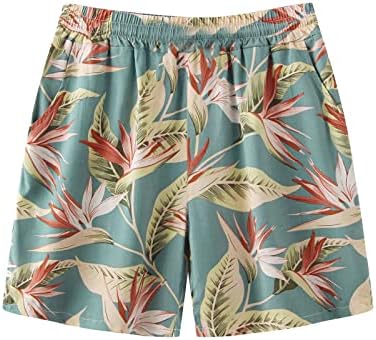 מכנסי לוח קצרים לגברים שוחים, מכנסיים קצרים של פרחים הוואי של גברים