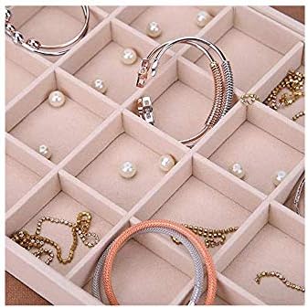 Xjjzs jjewelry - מארגן תכשיטים שכבה כפולה לעגילי שרשרת צמיד צמיד מארז תכשיטים לנשים מתנה לבנות מתנה