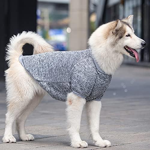 סוודר כלבים גדולים של קוויממור, סוודר כלבים פליס חם לכלבים בגודל בינוני וגדול, סוודר חורפי כלבים, סוודר מזג אוויר