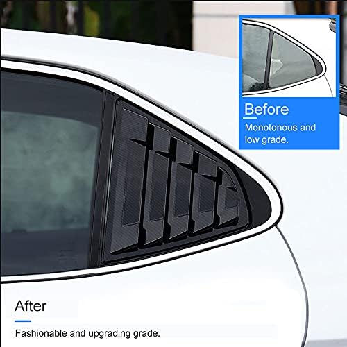 CEBAT 2PCS ABS סיבי פחמן סיבי פחמן בסגנון ספורט אחורי חלון אחורי חלון אוויר אוורור אוורור סקופ