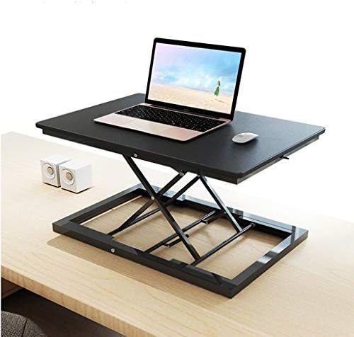 אגוז עומד מעמד שולחן, גובה מתכוונן לשבת סטנד ממיר מחשב נייד עומד גדול רחב עולה שחור,מחשב שולחני משכים שולחן