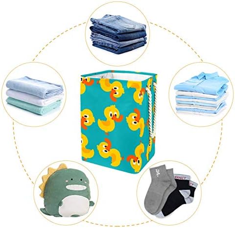 דפוס הברווזון 300 ד אוקספורד עמיד למים בגדי סל גדול כביסה סל עבור שמיכות בגדי צעצועי בחדר שינה
