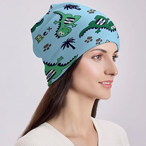 באיקוטואן מצחיק דינוזאור הדפסת כפת כובעי גברים נשים עם עיצובים גולגולת כובע