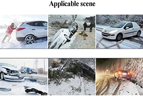 BBGS 8 חבילות שרשראות שלג לרכב, שרשראות צמיגי חירום נגד החלקה עם שרשרת פלדה מעובה לרכב שטח משאיות