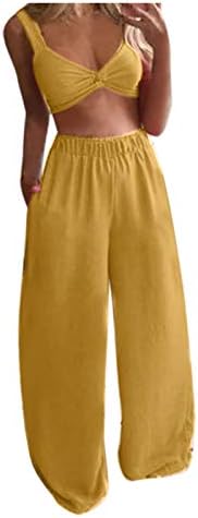 נשים תלבושות בוהו-קיץ ליידי פרפר בוהמי דפוס דפוס מודפס צמרות + מכנסיים ארוכים 2 סט סט
