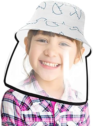 כובע מגן למבוגרים עם מגן פנים, כובע דייג כובע אנטי שמש, יפנית מעגל כחול אביב פשוט יפני