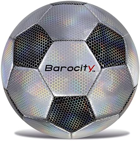 כדור כדורגל קלאסי של Barocity - כדור אישום רשמי של ילד וילדה בכדור עם דפוס משושה קשת רעיית קשת, עמיד, מקורה, בחוץ,
