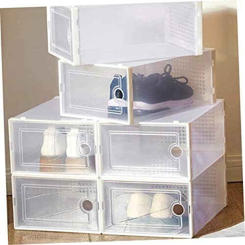 ZERODEKO 2 PCS תיבה שקופה מארגן נעלי תיבת נעליים לארון מארגן נעליים ברור ארונות קופסת ארון באחסון בד בגדים