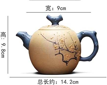 קומקום תה סיני עבה רטרו סיר סיר סיר סיר חול סגול 320 מל ערכת תה תה קטן