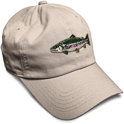 רך בייסבול כובע דגי קשת פורל רקמת אוקיינוס וים חיים סלמון כותנה אבא כובעי עבור גברים &מגבר; נשים