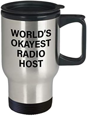 מתנה למארח רדיו - מתנת מגיש רדיו מצחיק - ספל נסיעות אישיות רדיו - מארח הרדיו בסדר ביותר בעולם