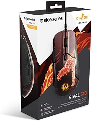 SteelSeries יריב 310 cs: Go Howl Edition Mouse Gaming - 12,000 CPI TrueMove3 חיישן אופטי - כפתורי מפוצלים - תאורת