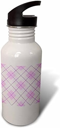 3 דרוז תמונה סגולה למדי של דפוס משובץ יהלום נצנצים - בקבוקי מים