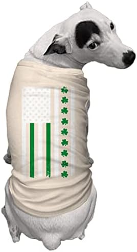 דגל אמריקאי לבן עם חולצת כלבים פס שמרוק