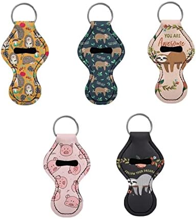 5 חתיכות שפתון מחזיק מחזיק מפתחות פאוץ רך קל לנשיאה איפור שפות כיסוי מקרה עבור נסיעות עבודה קניות