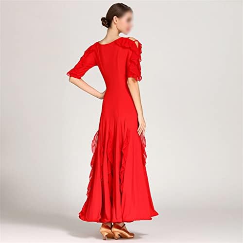 שמלות חצי שרוול מפוספס עיצוב נשי שמלת ריקוד לטיני נשים שמלת ריקוד לבגדי ריקוד לטיניים