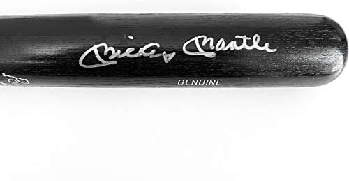 סופר נדיר של מיקי מנטל חתום על חתימה שחור שחור עטלף ינקי JSA Loa x76052 - עטלפי MLB עם חתימה עם חתימה