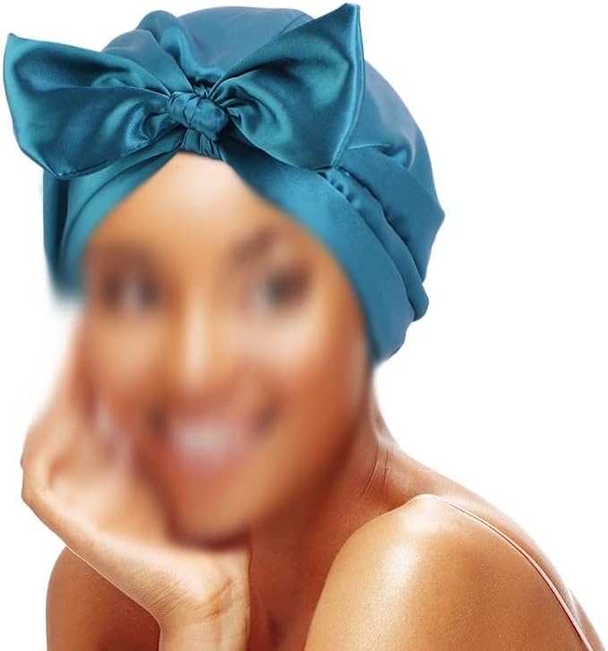 סאטן סאטן סאטן מצנפת נשים שינה מכסה מקלחת שיער מגבת שיער יבש כובע עטיפת ראש אלסטי מהיר
