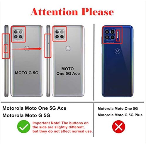Follmeair עבור Moto One 5G Ace Case, Moto G 5G Case, TPU גמיש דק עבור בנות נשים כרית אוויר פגוש