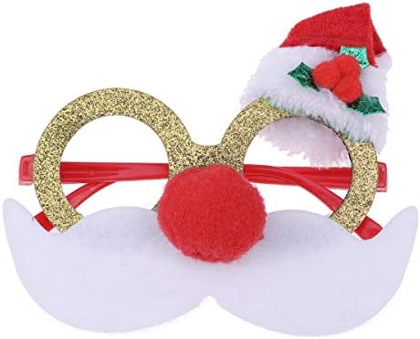 משקפיים מצחיקים של Abofan כובע חג המולד כובע חג המולד משקפי עיניים מסגרת מסגרת אבזרי קישוט מפלגה
