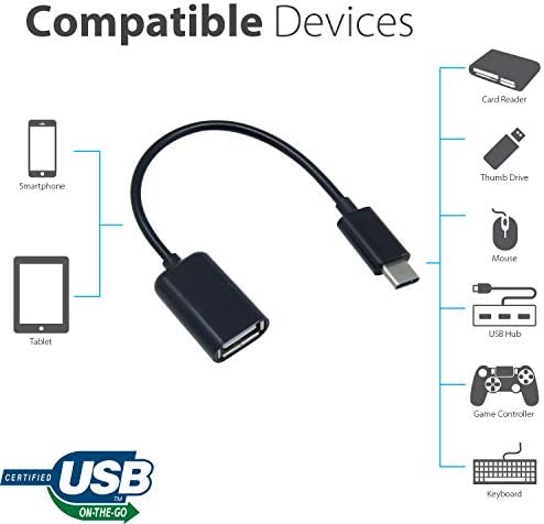 מתאם OTG USB-C 3.0 תואם ל- Sony WF-XB700 שלך לפונקציות מהירות, מאומתות, מרובות שימוש, כמו מקלדת,