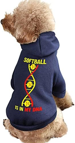 סופטבול נמצא בקפוצ'ונים של חיית המחמד של ה- DNA שלי סוודר כלבים חמים רכים חליפות חיות חיות מחמד עם כובעים