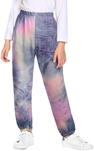 ארשיינר ילדים בנות קושרים צבע ריצות נוחות מכנסי טרנינג רופפים מכנסי מותניים גבוהים