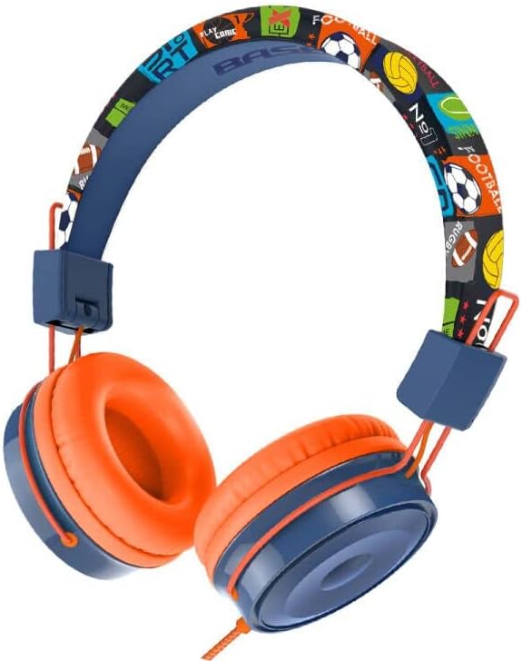 בייסמן ילדים אוזניות עם מיקרופון עבור בית ספר מתקפל אוזניות ילדים על אוזן חוטית אוזניות עם נפח שליטה פתול