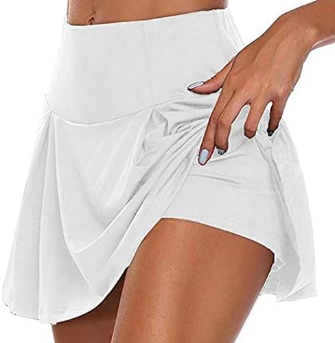 HIUARA 2023 נשים 2 ב -1 בשכבה כפולה של מכנסיים קצרים מותניים גבוהים חצאית יבש מהיר שולי כושר טניס טניס עם כיסים
