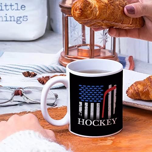 ספל קפה קרמי מותאם אישית דגל אמריקאי ספורט הוקי מתנת כוס קרמיקה בשבילו, גביע העולם 2022 ספל דגם ספל רגיל