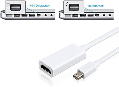 Axgear Mini Displayport לכבל מתאם HDMI עבור יציאת Apple IMAC Mini Pro Air Display