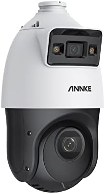 Annke NCT400 4MP 2-in-1 עדשה כפולה PTZ מצלמת IP אבטחה, מצלמת פו חיצונית אופטית 25X, ראיית לילה