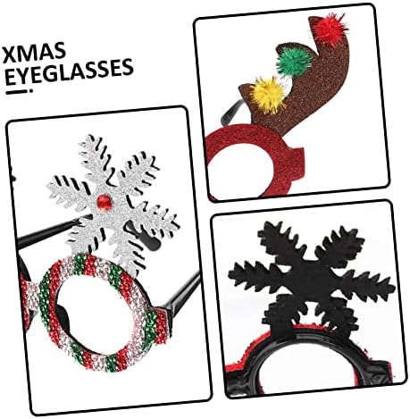 ABOOFAN 3PCS נייד יצירתי חג חג המולד חג המולד של מסיבות מעדיפות משקפיים משקפיים מסגרות דקורטיביות מעשיות