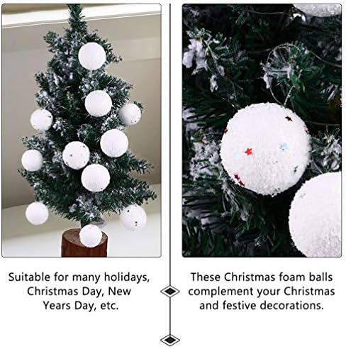 צבע Exceart) מחשב כדורי חג המולד קישוטים כדורים כדורי מלאכה קצף כדורי מלאכה בקצף פרחוני עץ