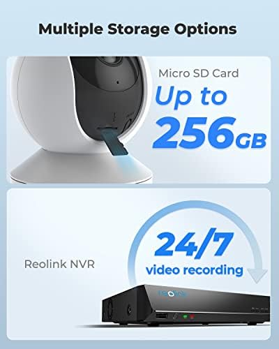 מצלמת אבטחה מקורה של Reolink, E1 Pro 4MP Plug-in Wifi מצלמת WiFi לאבטחת בית, 2.4/5 GHz Wi-Fi, מעקב