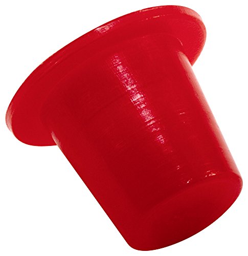 Caplugs 99394263 כובע ותקע מחודד מפלסטיק. T-1, PE-LD, CAP OD 0.174 מזהה תקע 0.302, אדום