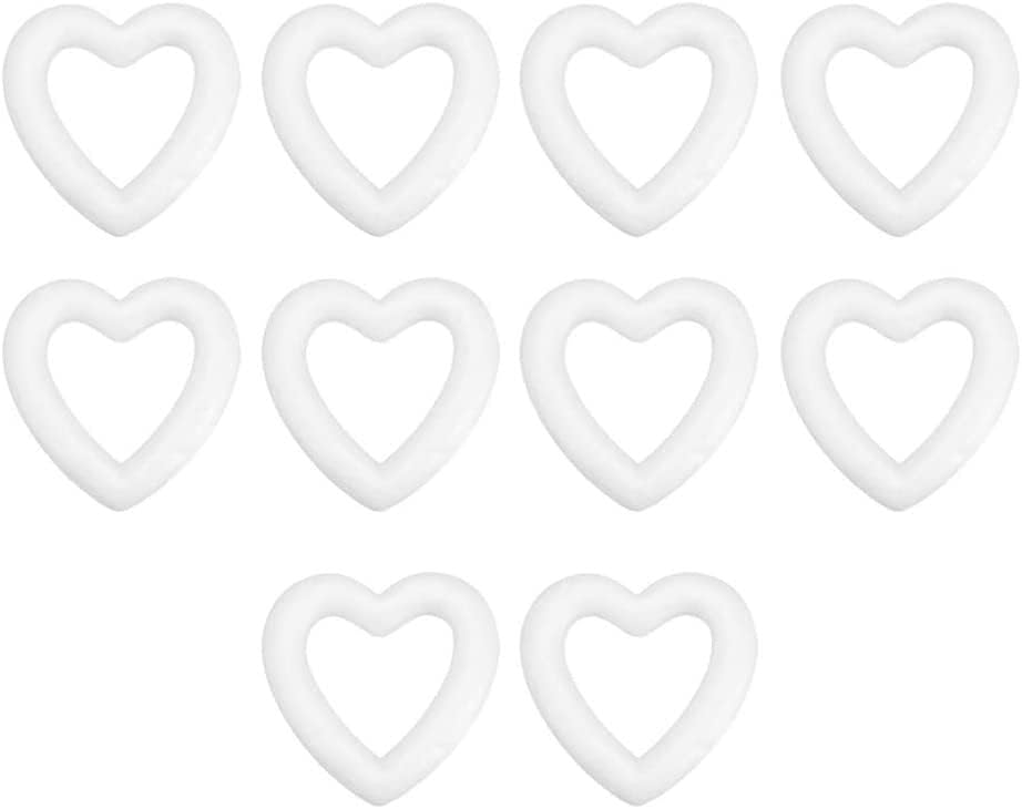 Mihota קישוטים, 24 יחידות קצף מלא מלאכה צורת לב צורת לב קלקר קלקר טבעות קצף לקצף DIY מלאכה חג המולד זר חתונה