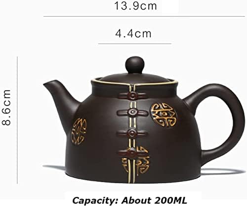 קומקום קומקום משרדי יצירתי רטרו קומקום שחור בעבודת יד סגול סיר סיר חול אותנטית תה תה תה קומקום