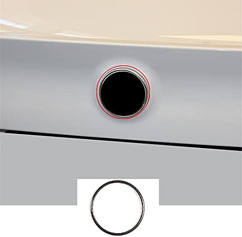 HAGEZA אמיתי סיבי פחמן אחורי לוגו סמל תג טבעת טבעת דקורטיבית כושר לאלפא רומיאו ג'וליה סטלביו 2020