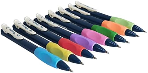 אוחז עיפרון סיליקון ארגונומי 40 יחידות לילדים ומבוגרים כתב יד, אוחז עט ג ' ל 8 צבעים עם 3 קעורים