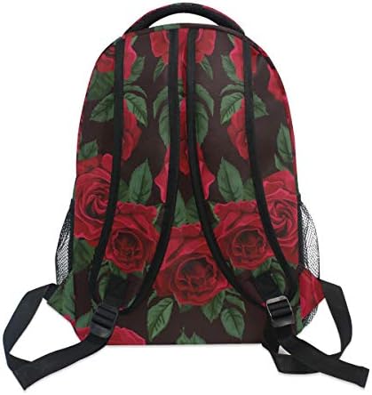 פרח ורד אדום פרחים פרחוני תרמיל גדול לנשים לילדים לילדים בית ספר לנייד מחשב נייד אייפד טאבלט